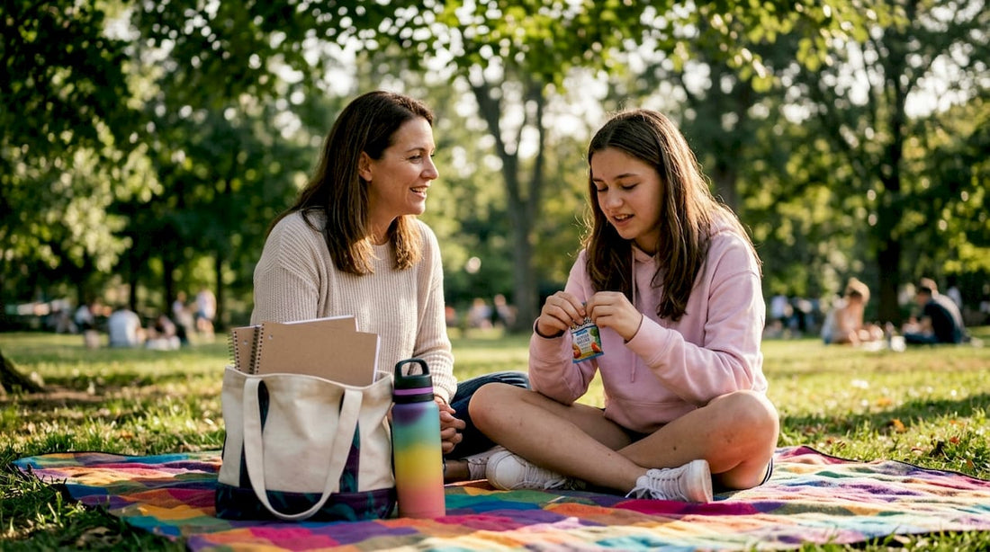 Mother and daughter hesitating during period talk